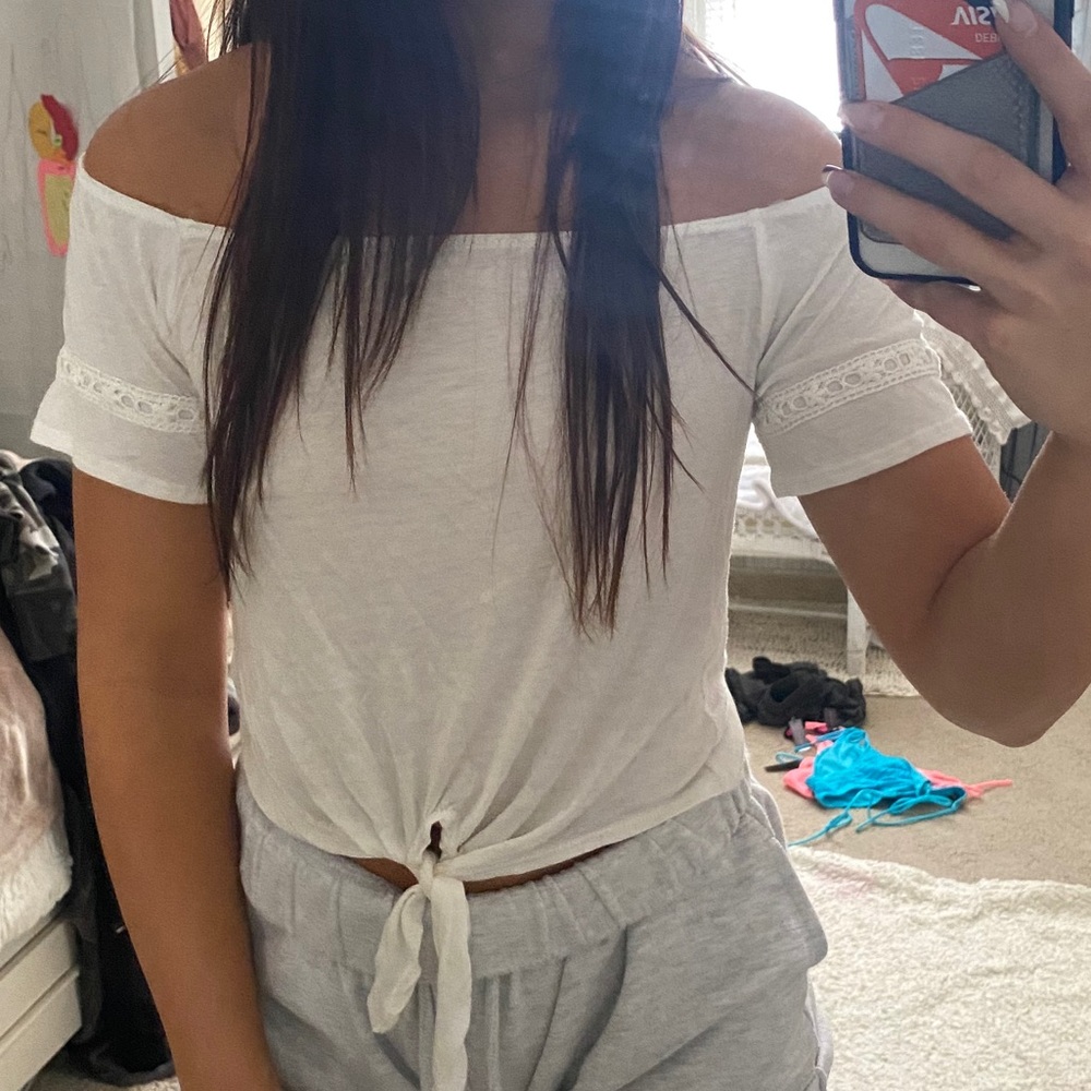 Off the shoulder crop top